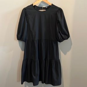 ZARA black short dress with open back
